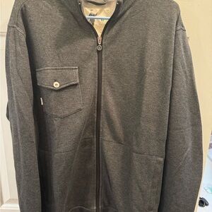 Linksoul Charcoal Zip-Up Sweater